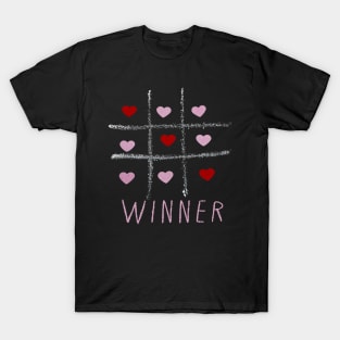 Tic Tac Toe  - love winner valentine T-Shirt